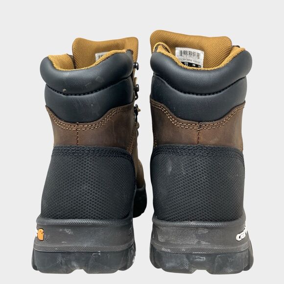 Carhartt Utility Boots 8.5 Brown Leather Rugged Flex 6" Composite Toe - Picture 5 of 10